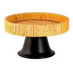 Suporte Rattan e Ferro Preto G